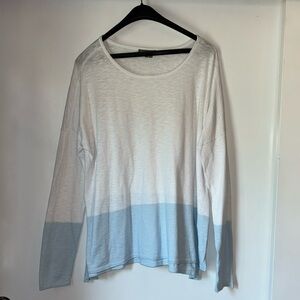 Vince, color block long sleeve cotton shirt. Size large